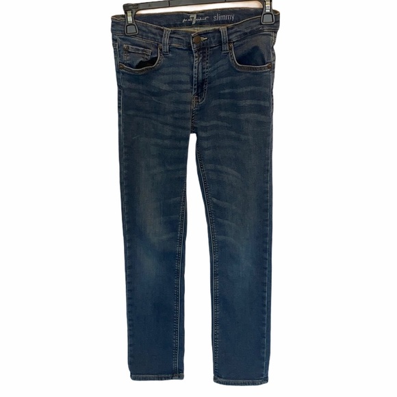 7 for All Mankind Girl’s Slimmy Jeans Size 12 - Picture 1 of 7